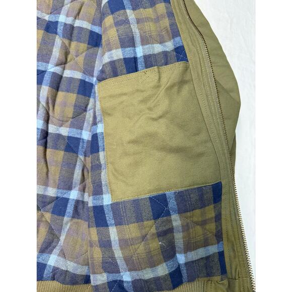 Woolrich  jacket flannel lined Hooded Canvas  Men’s size XL Full Zipper - Picture 9 of 10